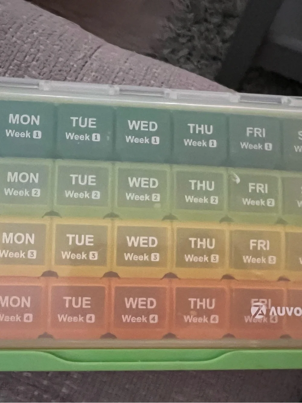 Daily Pill Organizer Box For 28 days by Auvon
